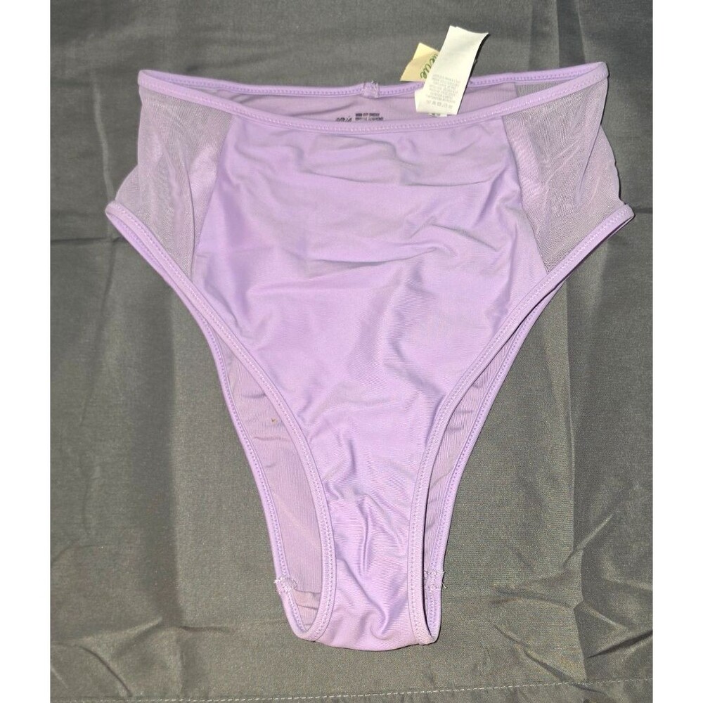 Aerie Purple High Cut Cheeky Size XS New with Tags Clear Sides